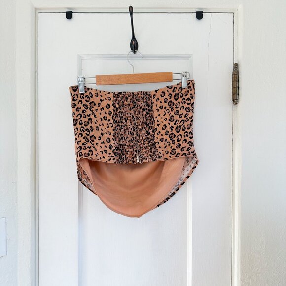 Reformation | 100% Linen Dillon Strapless Bandana Tube Top Minx Cheetah Print - Picture 5 of 7
